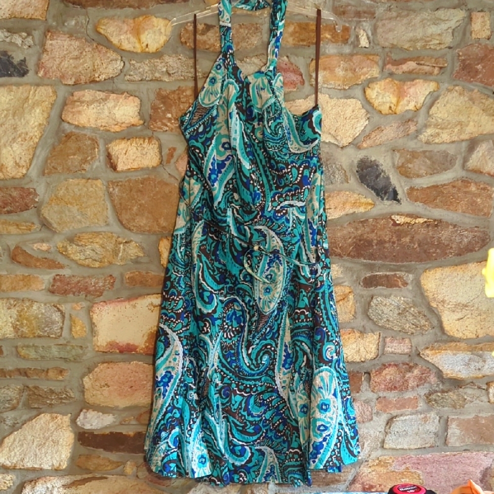 lane Bryant Paisley Halter Neck Dress